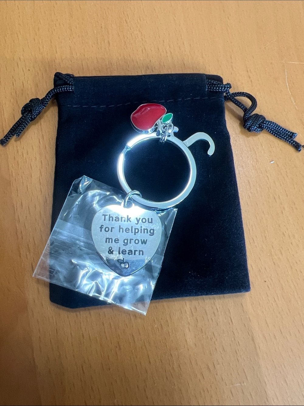 New Teacher Apple Charm Keyring
